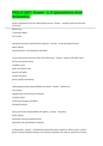POLS 207&colon; Exam -1-3 Questions And Answers&period;