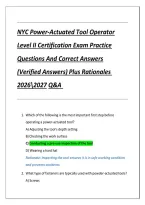 Level 1 Inspector Practical Examples NYC Power-Actuated Tool Operator Level II Exam Q&A 2026/2027 - NYC ...
