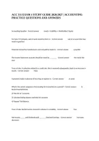 Acc 311 Exam 1 Study Guide 2026&sol;2027 &vert; Accounting Practice Questions And Answers