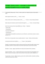 Tamu Pols 207&colon;  Exam 1-Pearson Questions Fully Solved&period;