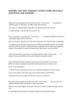 History 1301 Test 3 2026&sol;2027 &vert; Study Guide&comma; Practice Questions And Answers