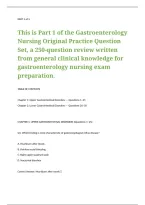 Comprehensive Gastroenterology Nursing Certification Preparation Resource Covering Digestive Health&comma; Gastrointestinal Disorders&comma; Clinical Assessment&comma; Diagnostic Procedures&comma; Patient Education&comma; and Evidence-Based Nursing Interventions