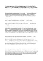 Us History 1301 Acc Exam 1 Study Guide 2026&sol;2027 &vert; American History Review And Practice Questions