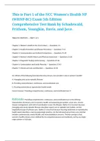 NCC Women's Health NP &lpar;WHNP-BC&rpar; Exam 5th Edition Comprehensive Test Bank by Schadewald&comma; Pritham&comma; Youngkin&comma; Davis&comma; and Juve