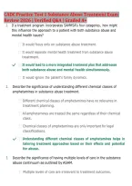 CADC Practice Test 1 Substance Abuse Treatment Exam Review 2026&sol;2027 &vert; 150&plus; Verified Q&A &vert; Graded A&plus; &vert; Certified Alcohol & Drug Counselor Exam Prep &vert; Screening&comma; Treatment Planning & Ethics