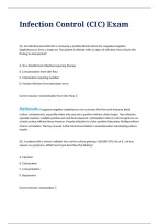 Infection Control &lpar;CIC&rpar; Exam