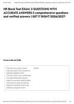 HR Block Test EXAM&comma; &vert;&vert; QUESTIONS WITH ACCURATE ANSWERS &vert;&vert; comprehensive questions and verified answers &vert; GET IT RIGHT &vert;2026&sol;2027&excl;&NewLine;