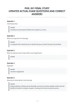 Phil 341 Final Study&NewLine;Updated Actual Exam Questions And Correct&NewLine;Answers