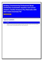 &colon; Building Commissioning Professional &lpar;BCxP&rpar; Certification Examination 2026 &vert; Practice Questions & Correct Answers with Rationales &vert; Exam Prep