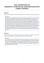 Phil&comma; Metaphysics 333&NewLine;Frequently Tested Actual Exam Questions With&NewLine;Correct Answers