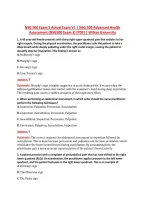 NSG 500 Exam 3 Actual Exam V1 &vert; NSG 500 Advanced Health &NewLine;Assessment &lpar;NSG500 Exam 3&rpar; &lbrack;PDF&rsqb; &vert; Wilkes University 