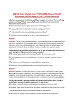 NSG 500 Exam 1 Actual Exam V2 &vert; NSG 500 Advanced Health &NewLine;Assessment &lpar;NSG500 Exam 1&rpar; &lbrack;PDF&rsqb; &vert; Wilkes University