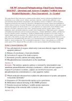 Nr 507 Advanced Pathophysiology Final Exam Nursing &lpar;Verified Answers&rpar; Plus Rationales&vert; Instant Download Pdf