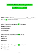 WGU D204 Masters of Data Analytics Journey  &NewLine;Questions and Answers