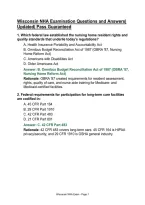 Wisconsin NHA Examination Questions and Answers&vert; Updated&vert; Pass Guaranteed
