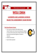Wgu D664 &NewLine;Learners And Learning Science &NewLine;Objective Assessment Exam Review