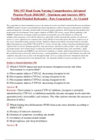 Nsg 527 Final Exam Nursing Comprehensive Advanced Practice Psych Questions And Correct Answers With Detailed Rationales&vert; Instant Download