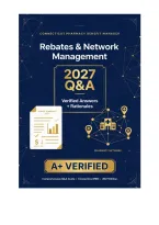 Connecticut Pharmacy Benefit Manager Licensing Exam - Rebates & Network Management - 2027 Q&A - A&plus; Verified Answers &plus; Rationales &vert; Instant Download
