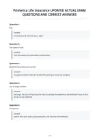 Primerica Life Insurance Updated Actual Exam&NewLine;Questions And Correct Answers