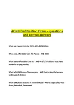 AONN Certification Exam &ndash; questions and correct answers 