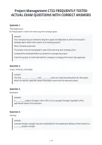 Project Management C722 Frequently Tested&NewLine;Actual Exam Questions With Correct Answers