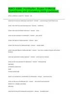 BSCI 2300: Forthofer: Exam 2-Wood Questions and Answers 2026 Updated ...