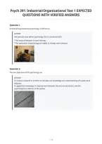 Psych 391&colon; Industrial&sol;Organizational Test 1 EXPECTED&NewLine;QUESTIONS WITH VERIFIED ANSWERS