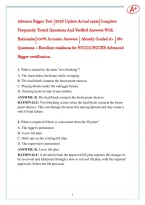 Advance Rigger Test &vert;2026 Update Actual exam&vert;Complete  Frequently Tested Questions And Verified Answers With  Rationales&vert;100&percnt; Accurate Answers &vert; Already Graded A&plus; &vert;180  Questions &equals; Excellent readiness for NCCCO&sol;NCCER Advanced  Rigger certification&period;