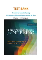 Test Bank for Theoretical Basis for Nursing 7th Edition by Melanie McEwen &lpar;Author&rpar;&comma; Evelyn M&period; Wills &lpar;Author&rpar;&period; Everything You Need to Study in One Place&period;