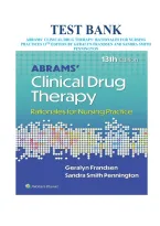 Test Bank for Abrams' Clinical Drug Therapy&colon; Rationales for Nursing Practice 13th Edition by Geralyn Frandsen and Sandra Pennington  