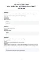 Ptu Final Exam Prep&NewLine;Updated Actual Questions With Correct&NewLine;Answers