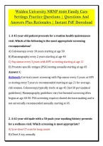 Walden University NRNP 6568 Family Care &NewLine;Settings Practice Questions &vert; Questions And &NewLine;Answers Plus Rationales &vert; Instant Pdf Download