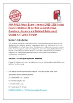 AHA PALS Actual Exam &ndash; Newest 2025-2026 Actual &NewLine;Exam Test Bank &vert; 80 Verified Comprehensive &NewLine;Questions&comma; Answers and Detailed Rationales &vert; &NewLine;Graded A&plus; &vert; Latest Version 
