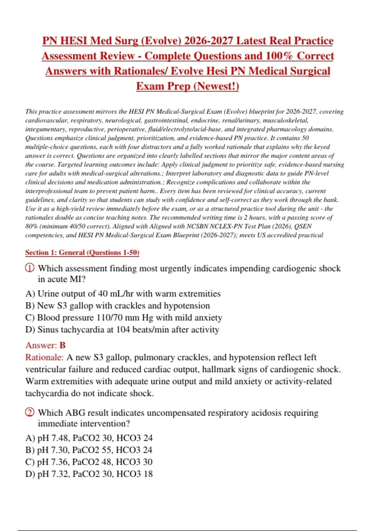 Pnh301 Nursing Test 2 Practice Exam Questions And Correct Answers ...