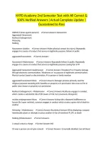 NYPD Academy 2nd Semester Test with All Correct & 100&percnt; Verified Answers &vert;Actual Complete Update &vert;Guaranteed to Pass