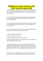 ASWB Exam Pratice questions with 100&percnt; Verified Answers 2026