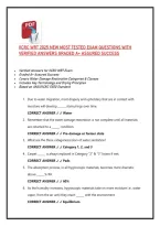 Iicrc Wrt 2025 New Most Tested Exam Questions With &NewLine;Verified Answers Graded A&plus; Assured Success