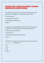 Hr Block Exam &vert; Updated 2026 Review &vert; Accurate&NewLine;Questions And Correct Answers&NewLine;