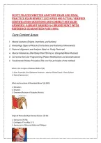 Scott Pilates Written Anatomy Exam And Final &NewLine;Practice Exam Newest 2025 Over 400 Actual Verified &NewLine;Certification Questions And Correct Detailed &NewLine;Answers &vert; Already Graded A&plus;&vert;&vert;Brand New&excl;&excl; With &NewLine;Reference Guaranteed Pass 100&percnt;  