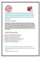 2023 PEDS ATI Proctored Exam&comma; ATI Nursing Care of &NewLine;Children Proctored Exam Test 2024 Latest 2024-2025 &NewLine;Update &vert; Verified Questions and Correct Answers with &NewLine;Rationales