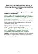 Psych 242 Exam 3 Intro to Research Methods in Psychology Questions and Answers&vert; Updated&vert; Pass Guaranteed