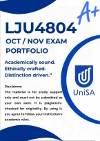 Lju4804 Oct Nov Portfolio Exam &ast;Complete Answers&ast; Due Date 19 October 2026 &lpar;Best Answers For This Portfolio&rpar;