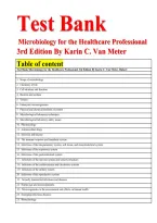 Test Bank for Microbiology for the Healthcare Professional&comma; 3rd Edition by Karin C&period; Van Meter