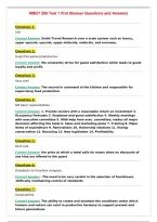HMGT 200 Test 1 Prof Blosser Questions and Answers