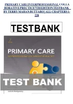 Test Bank for Primary Care&colon; Interprofessional Collaborative Practice&comma; 7th Edition by Terry Mahan