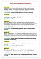 HLT 4310 Final Exam Questions and Answers&NewLine;