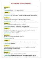 HLTH 1000 FINAL Questions and Answers&NewLine;