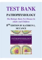 Test Bank for Pathophysiology&colon; The Biologic Basis for Disease in Adults and Children&comma; 8th Edition by Sue Huether and Kathryn McCance