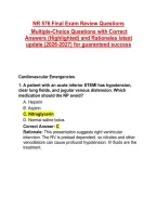 NR 576 Final Exam Review Questions&NewLine; Multiple-Choice Questions with Correct Answers &lpar;Highlighted&rpar; and Rationales latest update &lpar;2026-2027&rpar; for guaranteed success&NewLine;