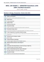BIOL 130 EXAM 2 &ndash; UPDATED Questions with&NewLine;100&percnt; Verified Answers